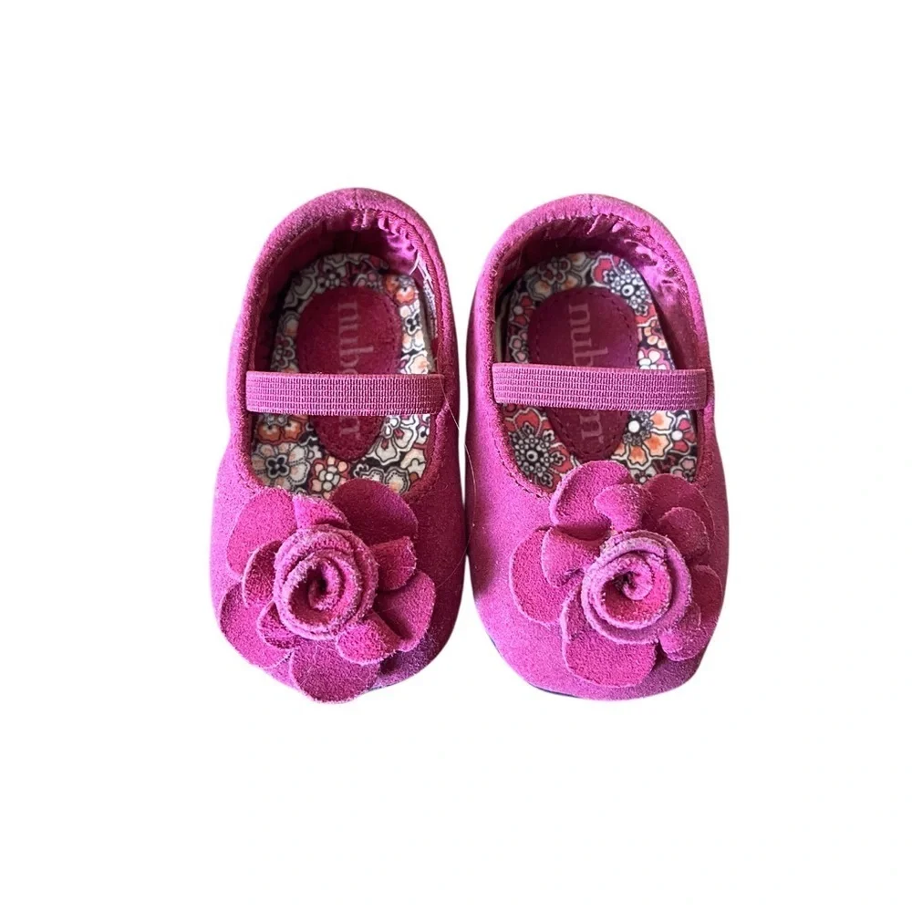 Nuborn by Bjorn infant suede fuchsia dress shoesNWT- Size 1